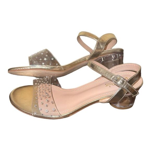 DREAM PAIRS Women's Allana clear rhinestone Heel Sandals - Picture 3 of 6